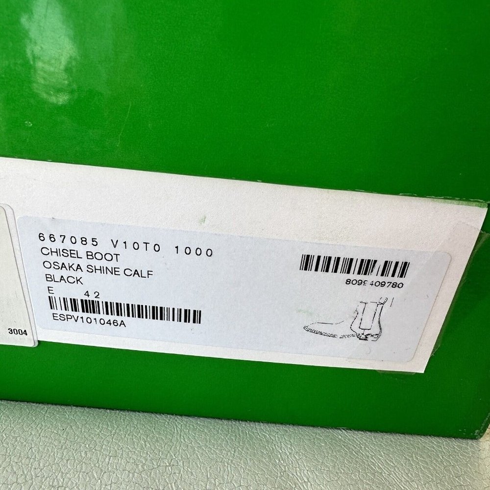 NEW BOTTEGA VENETA Black Chisel Chelsea Boots SZ 42 MSRP $1390 - Picture 12 of 12